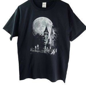 Halloween T Shirt Skeleton Graveyard Adult Unisex M NEW Custom Orders Possible